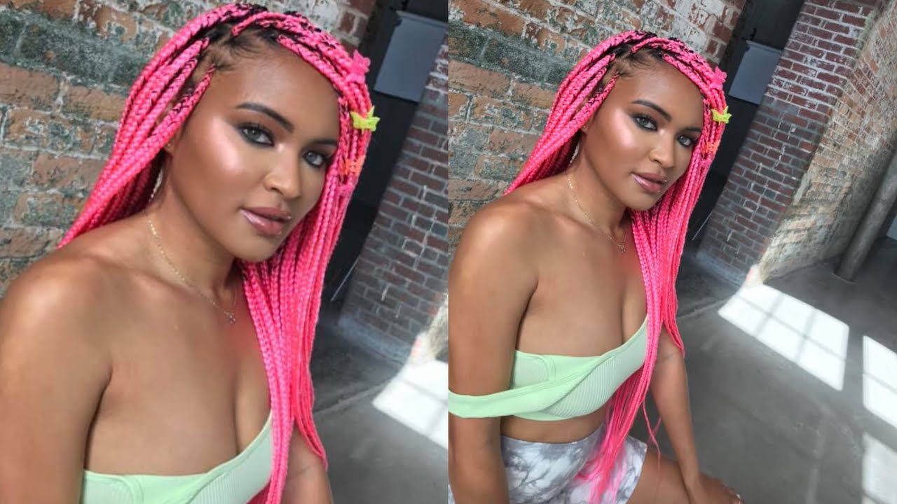 PART ONE: PINK MEDIUM KNOTLESS BOX BRAIDS (VERY DETAILED) (BEGINNER FRIENDLY)