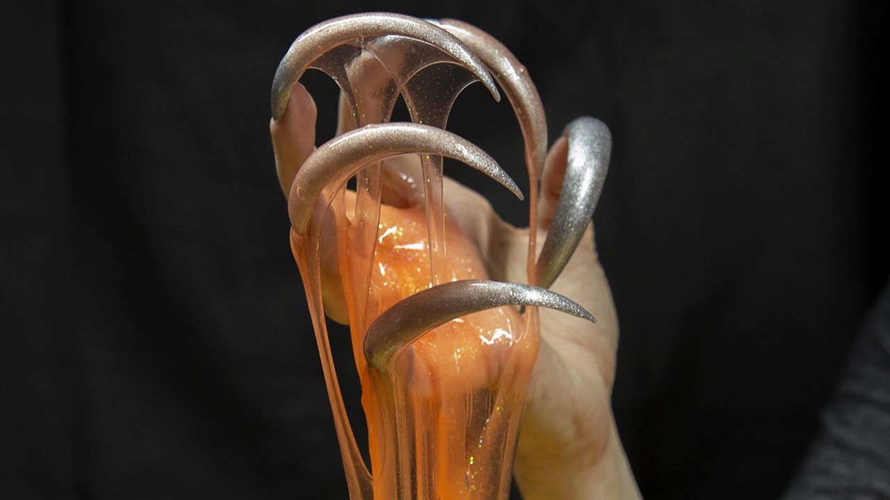 BEST Russian SLIME review from ASMR Nails Vera & Long Nails