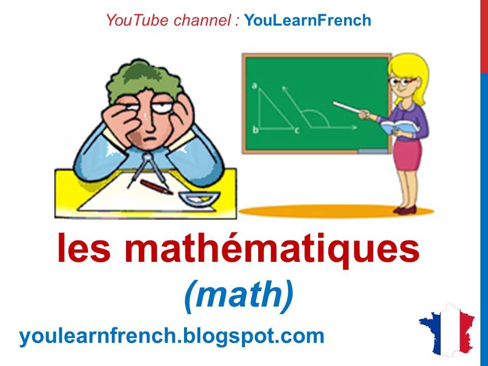 French Lesson 39 - SCHOOL SUBJECTS in French - Les mati&egrave;res scolaires Materias escolares en franc&eacute;s