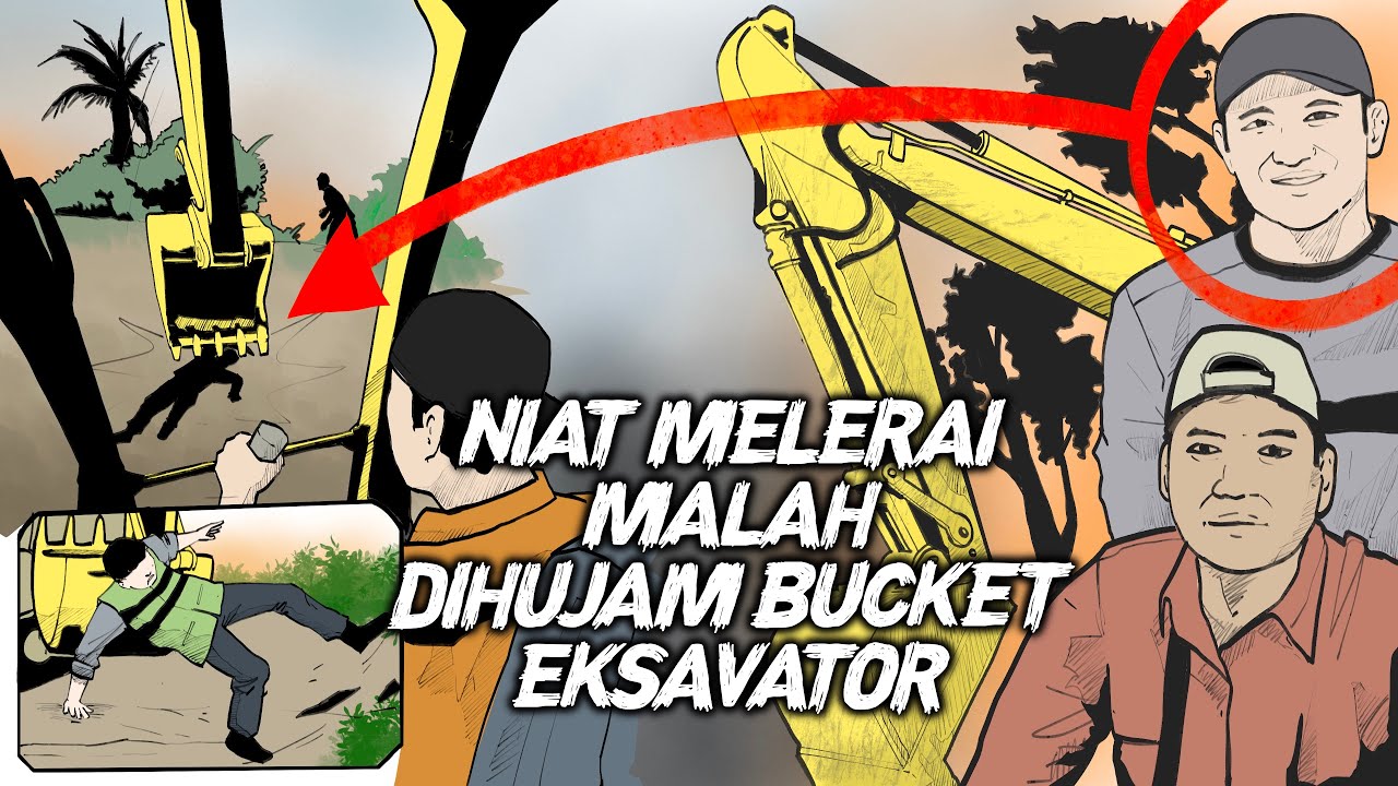 Kesal Diperintah, Bucket Eksavator Langsung DIHUJ4MKAN ke Teman Kerja