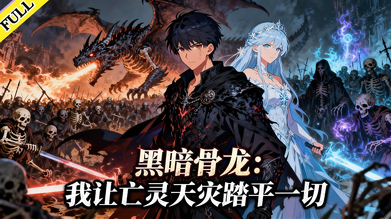 【FULL】《黑暗骨龍：我讓亡靈天災踏平一切》完整版！小夥的光明巨龍被換給弟弟。他默默接受，轉頭覺醒亡靈天災。無用骷髏變骸骨之王，黑暗骨龍遮天蔽日。他看着瑟瑟發抖的父母：換得好，真香。#動漫 #奇幻