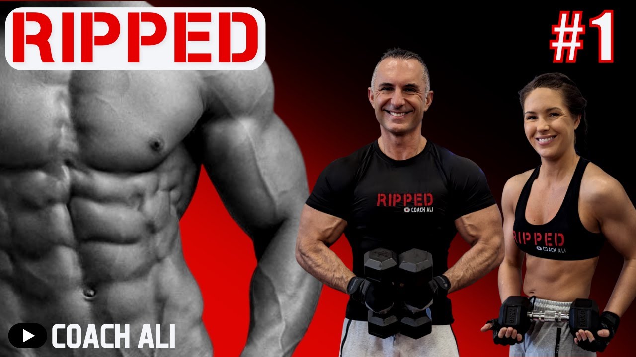 RIPPED Series #1 Dumbbell and Bodyweight Interval Training Workouts | Chest and Triceps w/Coach Ali