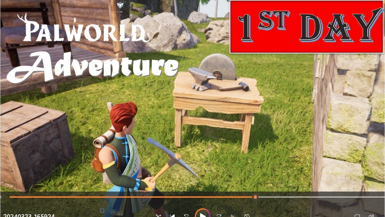 urviving Day One in Palworld! First Adventure Begins!