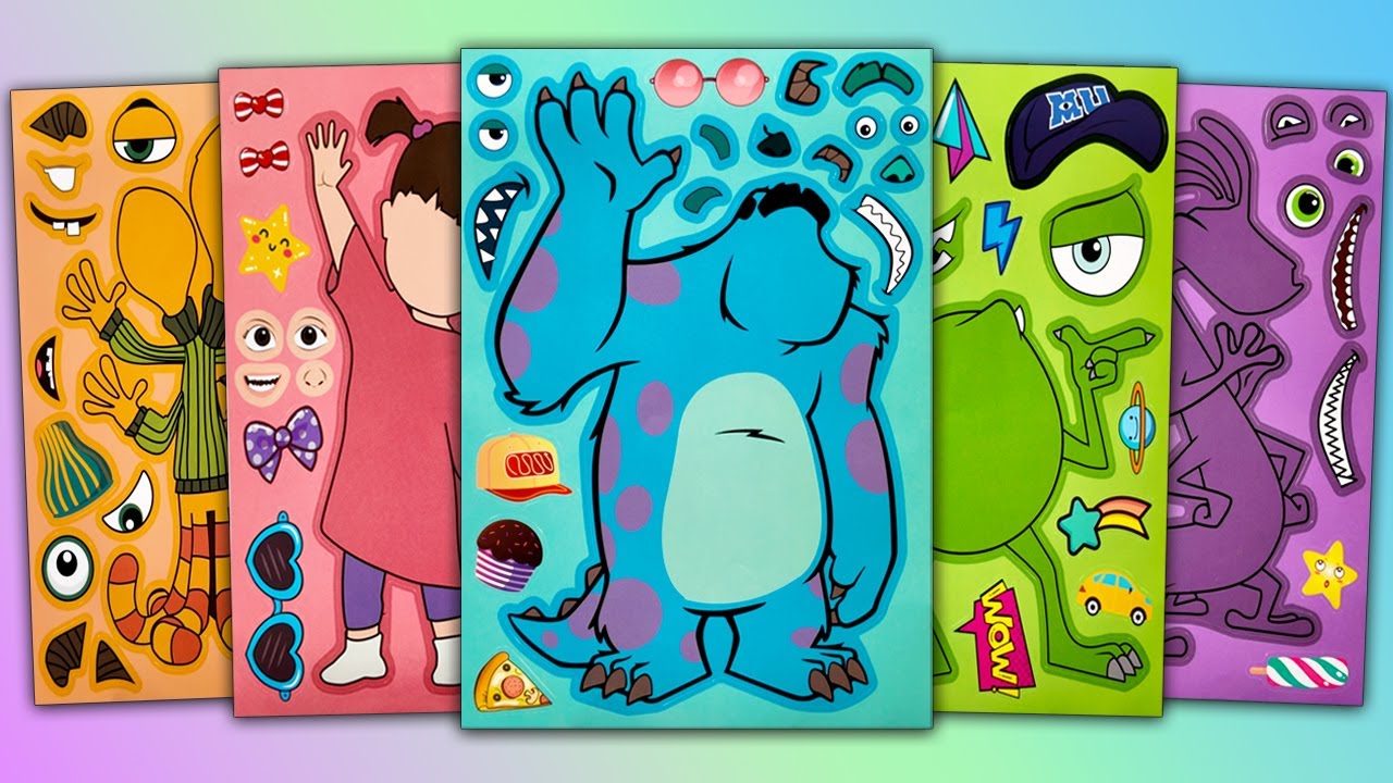 MONSTERS, INC. STICKER BOOK ADVENTURE | DECORATE WITH Mike, Sulley & Boo