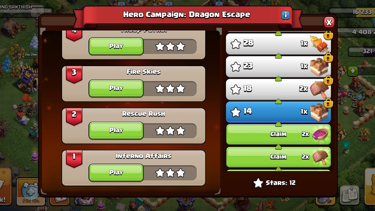 Hero champion Dragon Escape challenge 1- 4 easily 3 star ⭐ 