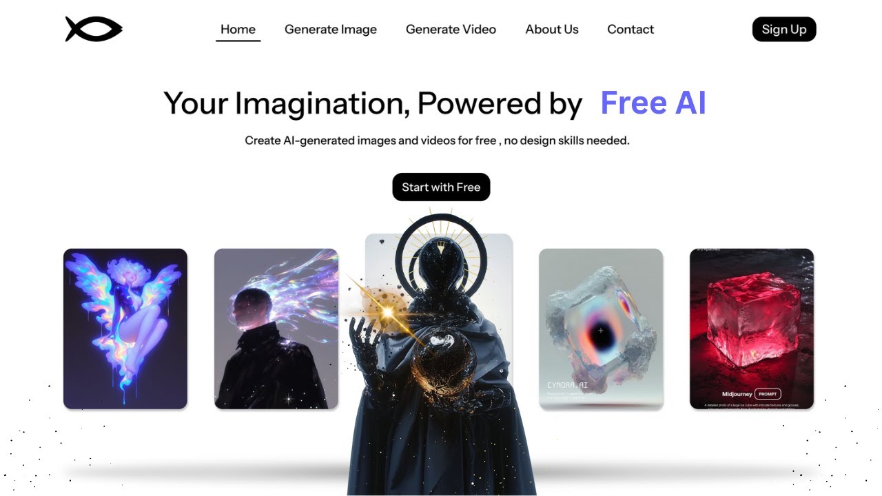 AI Image Generator Landing Page Design in Figma | Hero Section UI