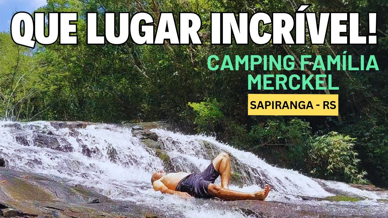 🌿🏕️ CAMPING DA FAMÍLIA MERCKEL UM PARAÍSO ESCONDIDO EM SAPIRANGA!  COM 2 CASCATAS 💦🔥