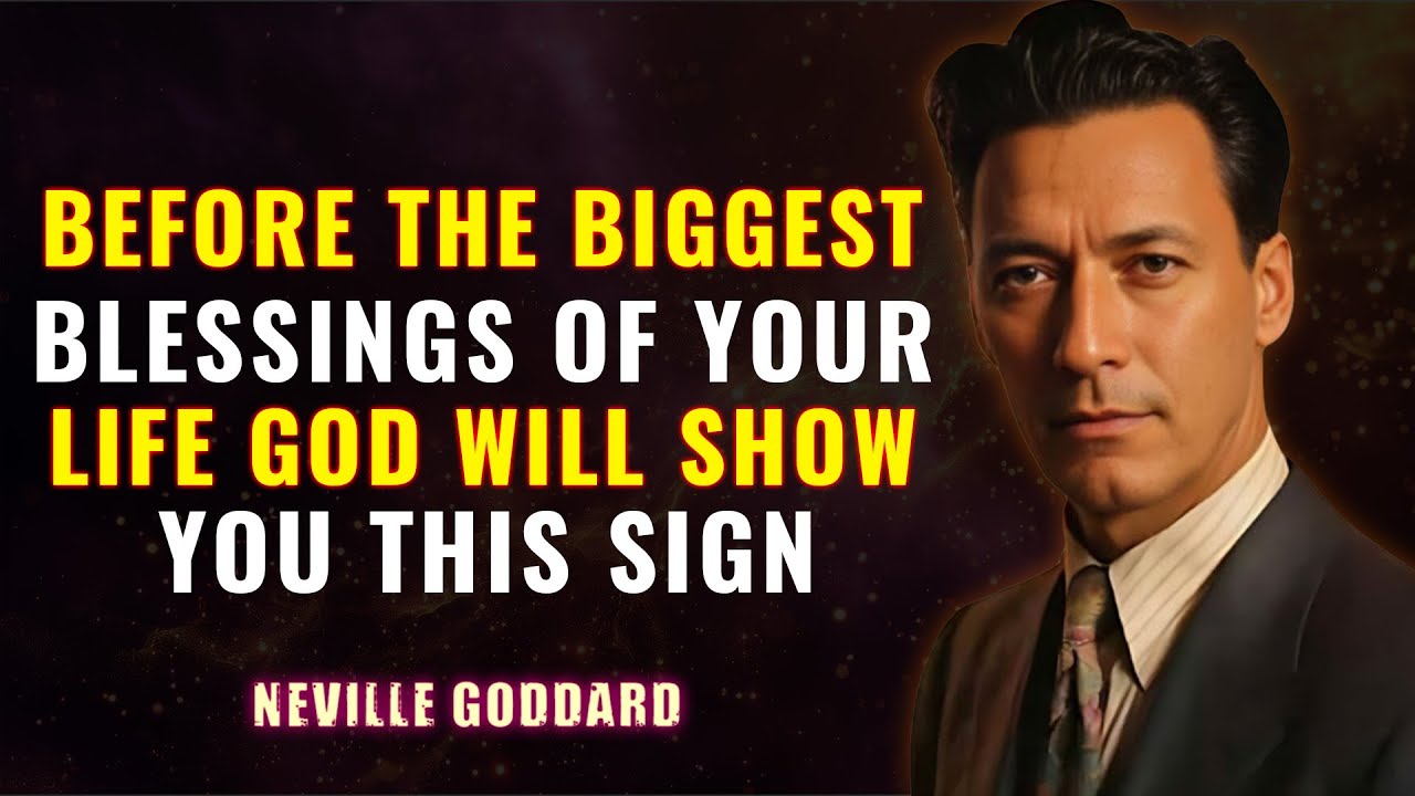 BEFORE THE BIGGEST BLESSINGS OF YOUR LIFE GOD WILL SHOW YOU THIS SIGN - NEVILLE GODDARD