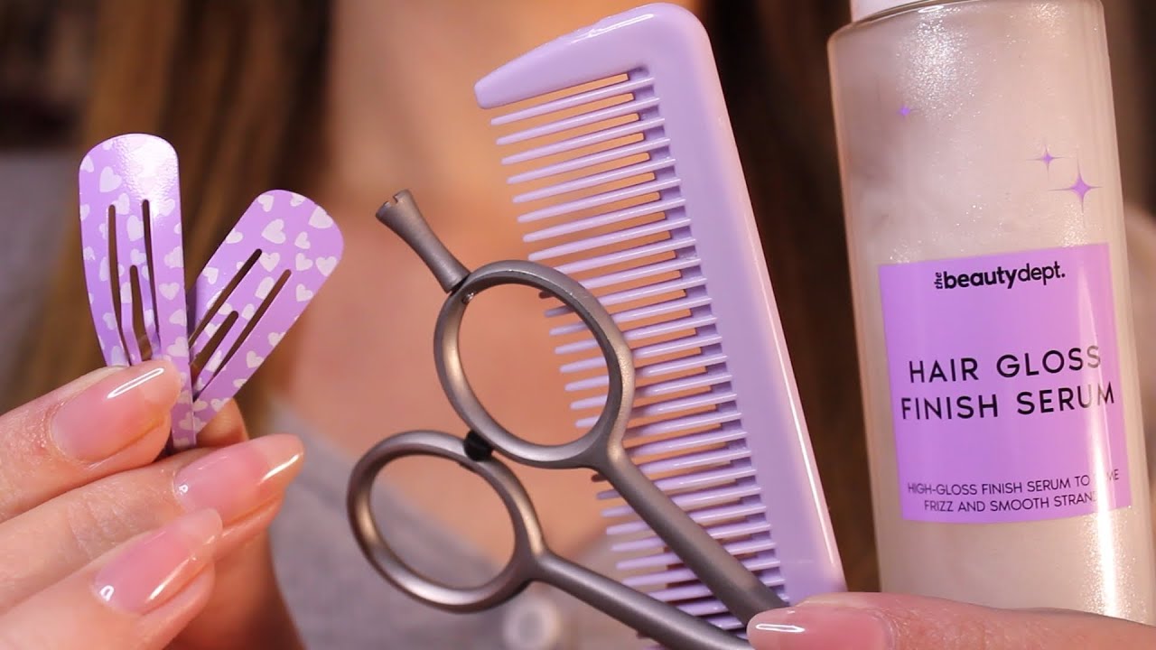 ASMR Cutting Your Bangs ✂️✨ Cutting & styling invisible hair (no talking, layered sounds)