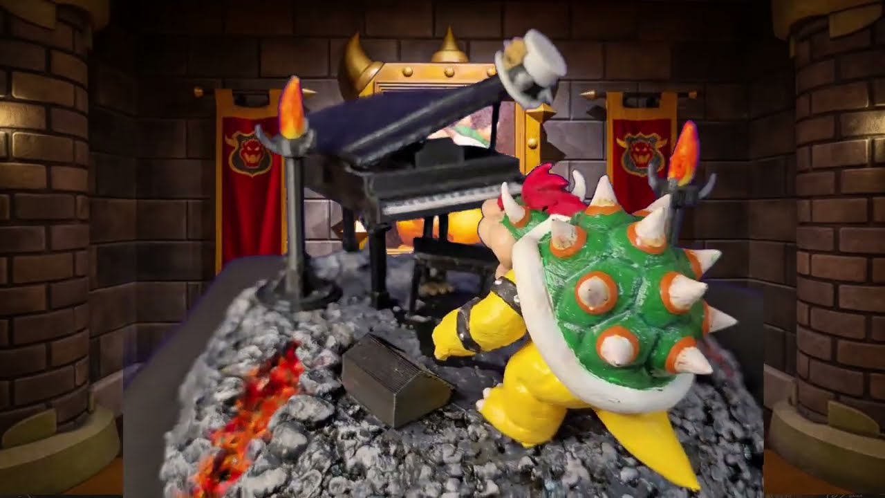 Before Bowser can shred on the piano, he needs an Epic Volcano Stage! 🔥🎹