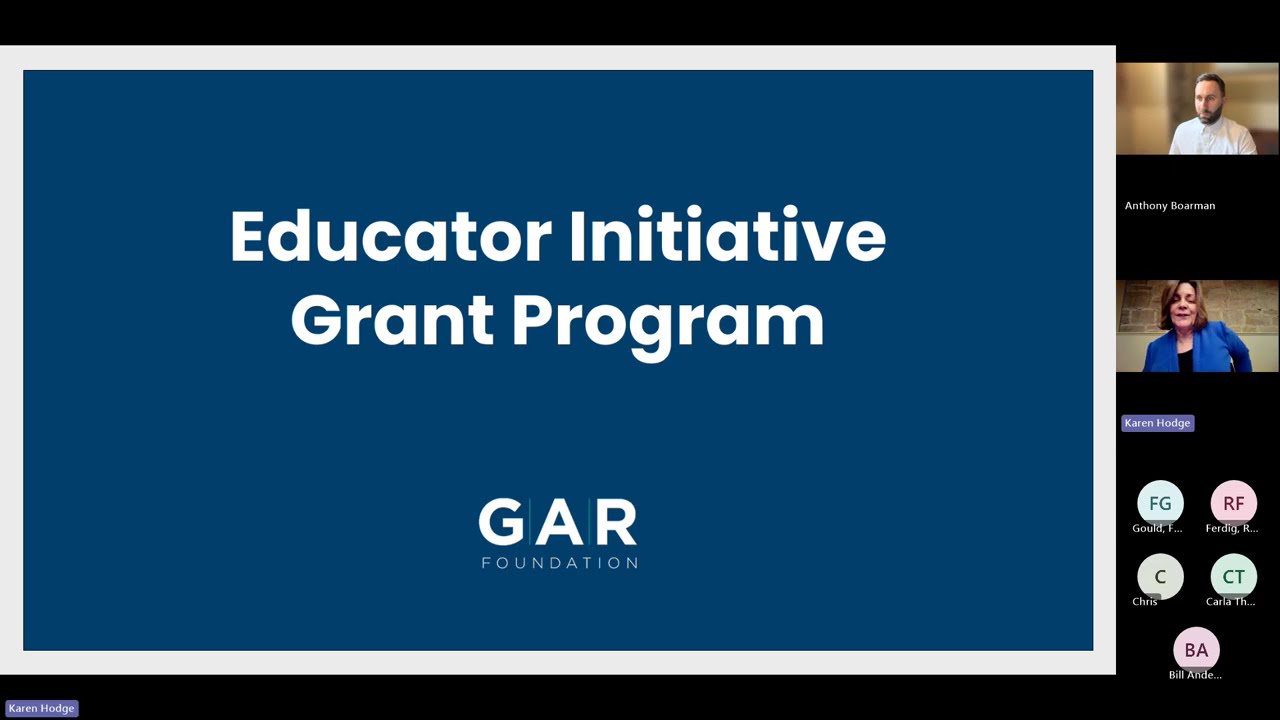 Educator Initiative Grant Webinar
