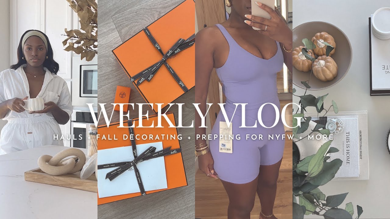 VLOG: FALL DECORATING + DEALING WITH LOSS + HAULS + HOW I PREP FOR NYFW + MORE | iDESIGN8