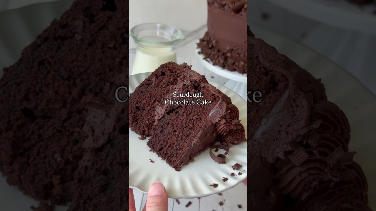 Long-Fermented Sourdough Chocolate Cake #sourdough #cake #recipe