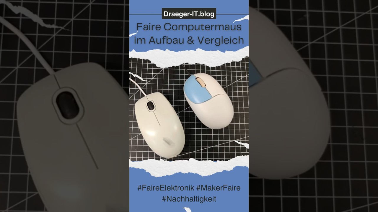 Faire Computermaus im Aufbau & Vergleich #computer #fair #gadget #sustainability #nachhaltigkeit