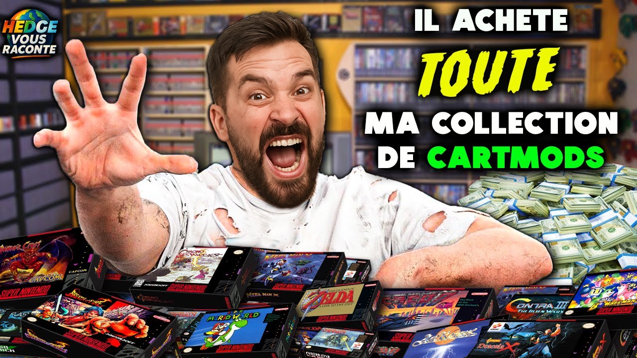 Je suis RICHE !!  Ce fou m'ach&egrave;te TOUTE la collection de Cartmods Super Nintendo !!