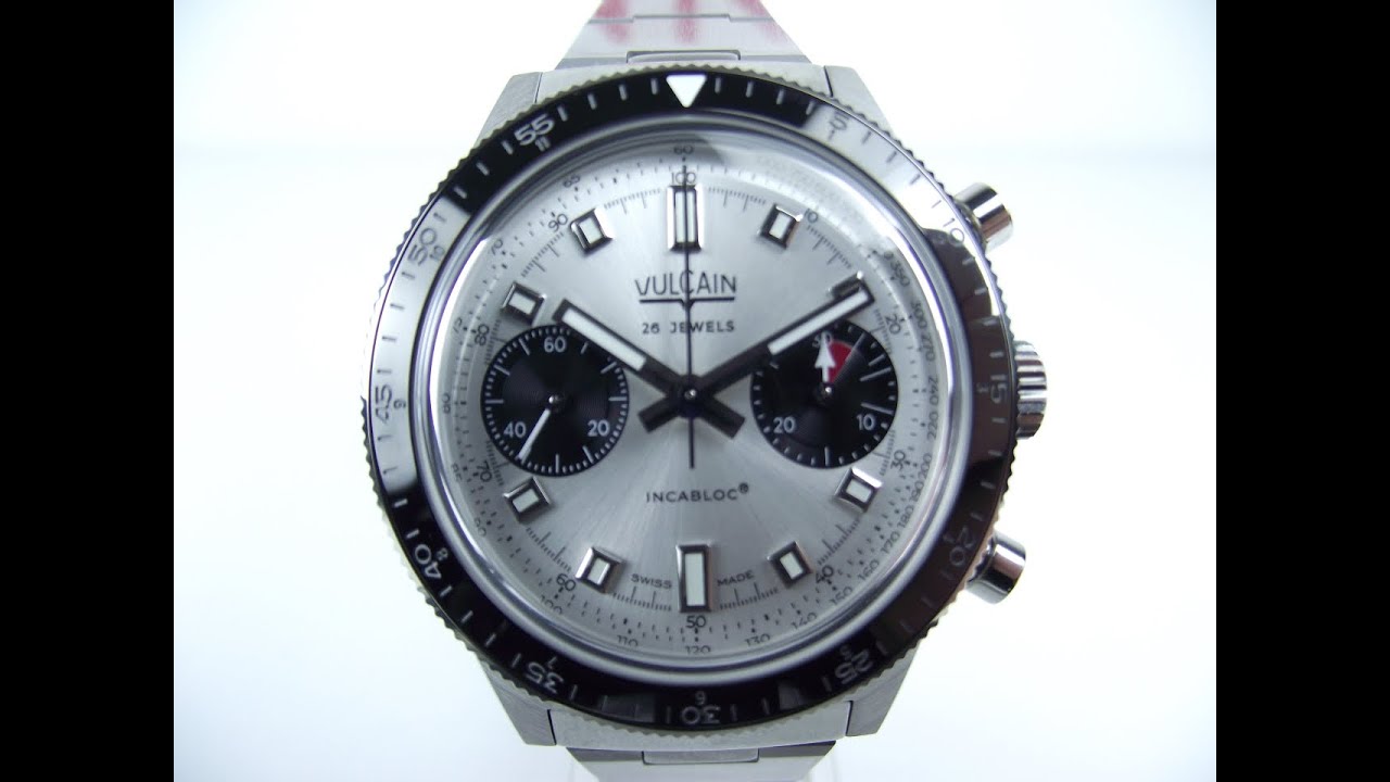 Обзор часов Vulcain Skindiver Chronograph White 4K