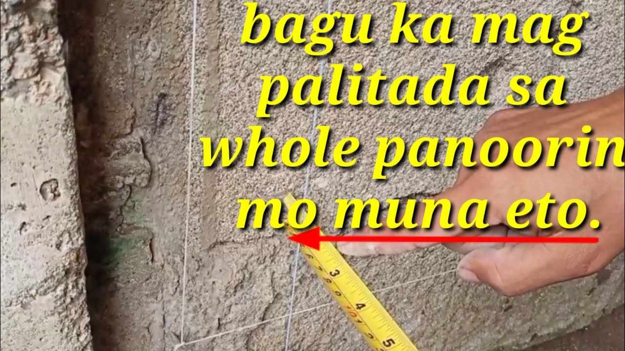 Paano mag layout ng  pag papalitadahan o plastering
