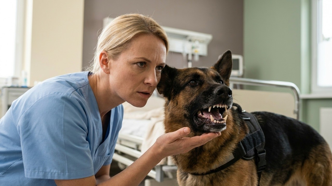 Der Militärhund ließ niemanden an das Mädchen – bis die Schwester seinen Geheimcode flüsterte