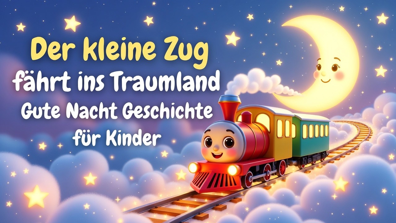 Der kleine Zug fährt ins Traumland 🚂 Gute Nacht Geschichte für Kinder | Einschlafen leicht gemacht