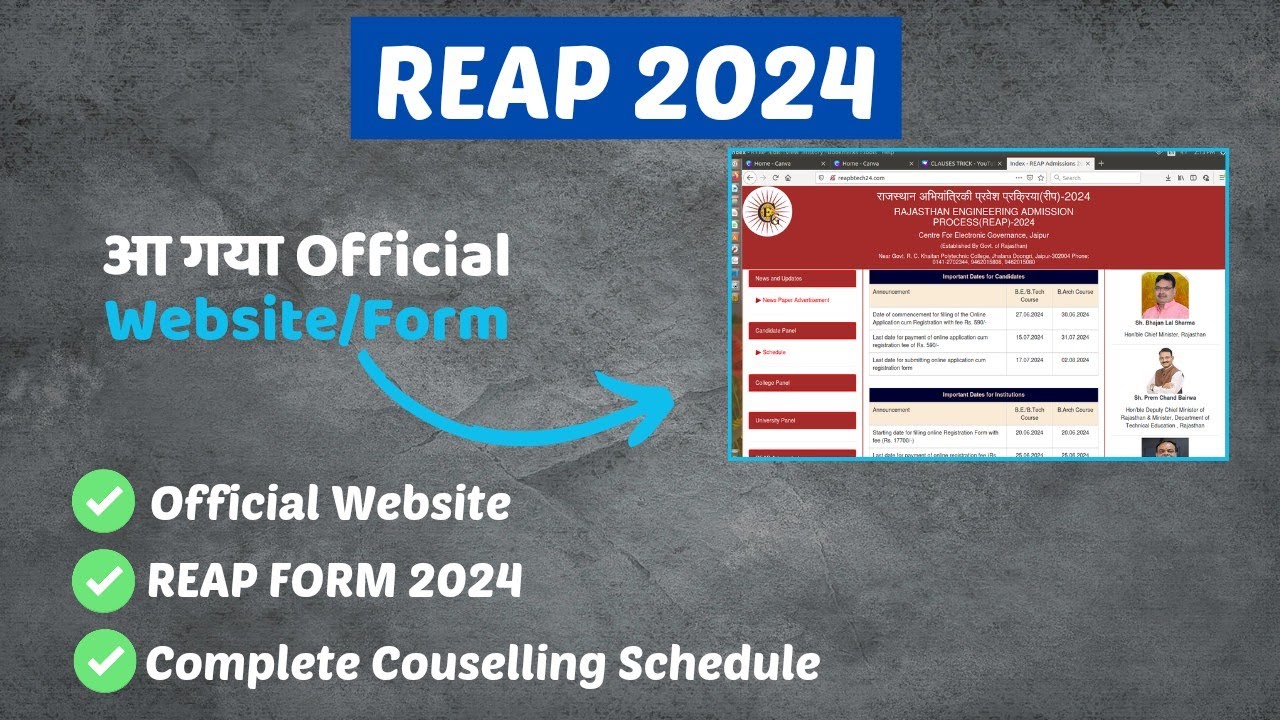 NEW UPDATE ! REAP 2024 Website and Registration Date Released