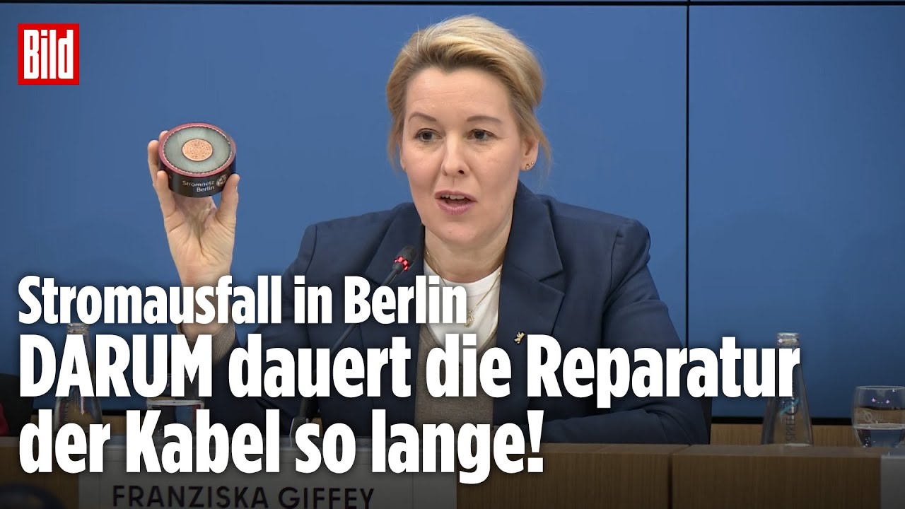 BLACKOUT BERLIN: Sieben sensible Schichten! Giffey erklärt, warum Kabel-Reparatur so lange dauert