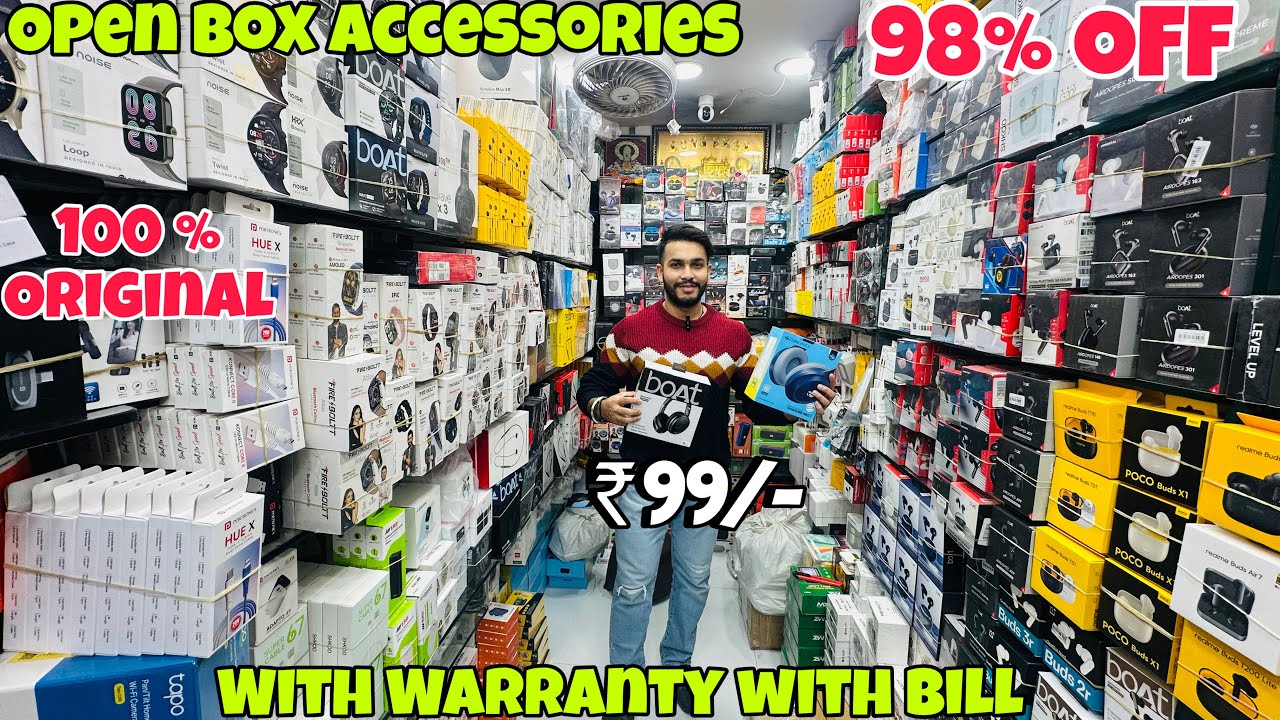 Open Box & Sealed Pack Mobile Accessories😱|Biggest Warehouse| Smartwatches, Neckbands, Speakers