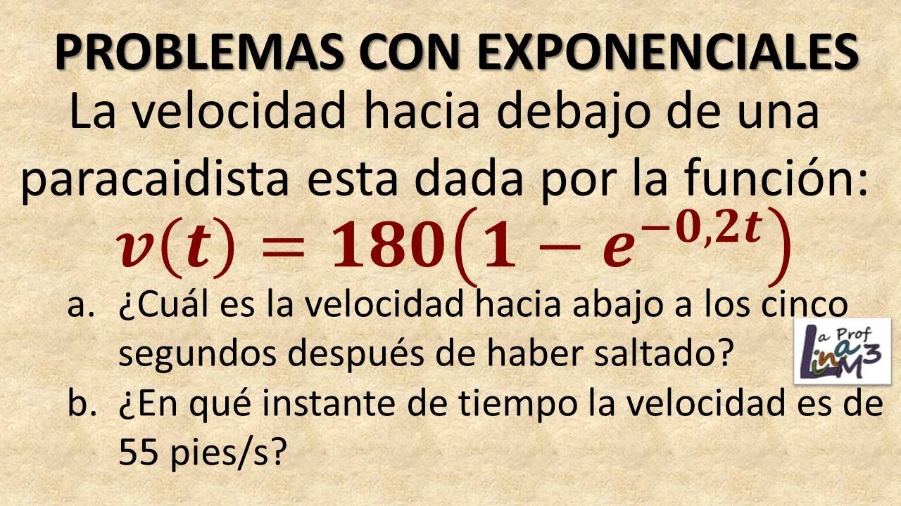 Problema con Ecuaciones exponenciales | La Prof Lina M3