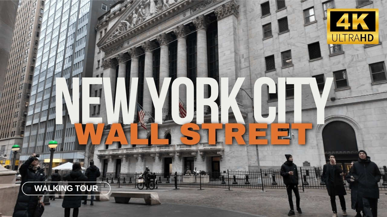 Wall Street Walking Tour on a Cold, Rainy Day 🌧️ | Moody NYC Financial District