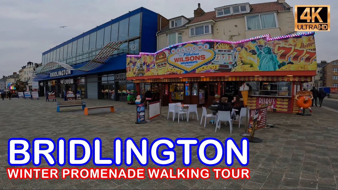 Bridlington Virtual Winter Walk, 4K, #asmr