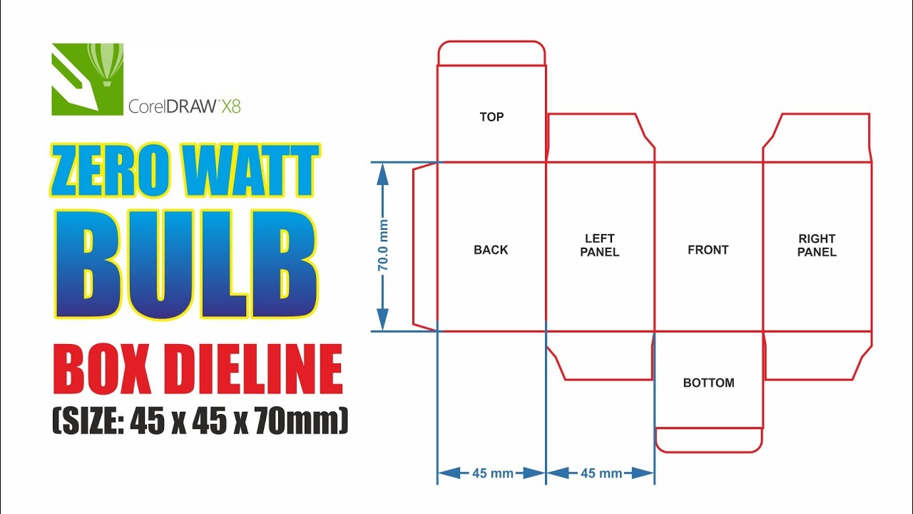Box Dieline Tutorial CorelDraw || Packaging Design || Reverse Tuck Box