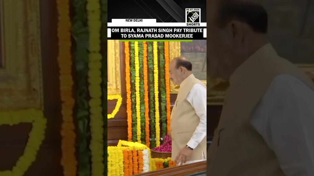 LS Speaker Om Birla, Union Min Rajnath Singh, other leaders pay tribute to Syama Prasad Mookerjee