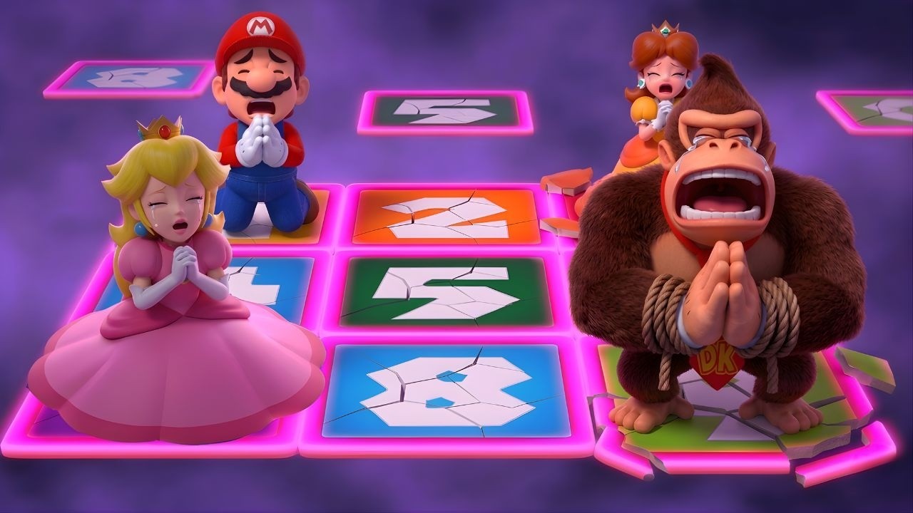 [マリオパーティシリーズ4+6 ゲームキューブ : ミニゲームマリオ Vs ピーチ Vs マリオ Vs ドンキーコング (CPU最強 たつじん)]