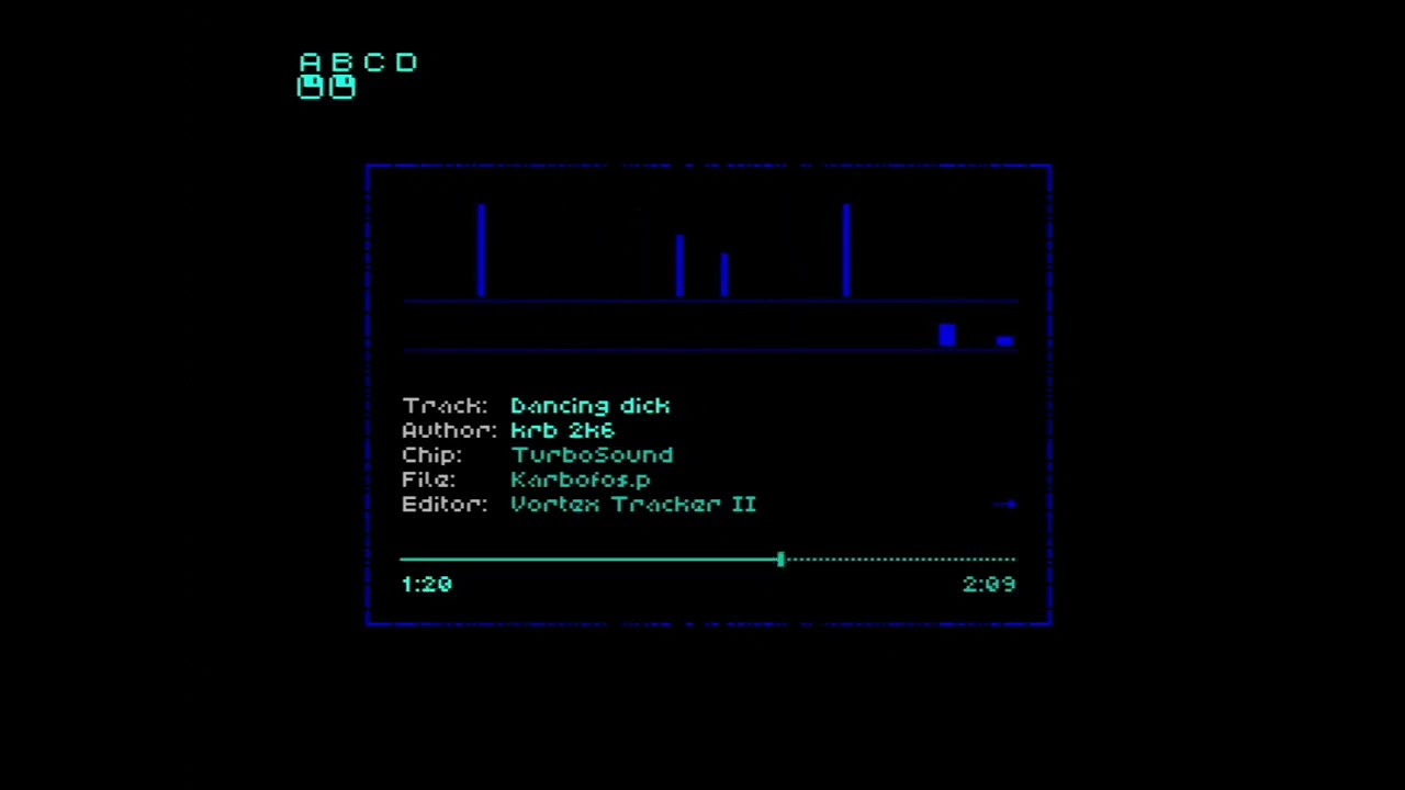 Viewer + Chiptune (ZX Spectrum tecnocat 0.85) on Murmulator software turbosound, part 1