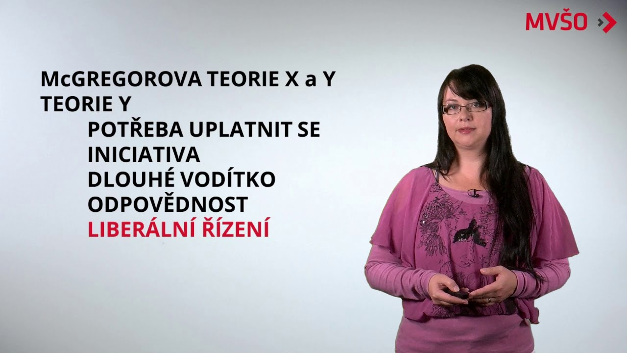 Klasické motivační teorie - McGregor | EDULAM