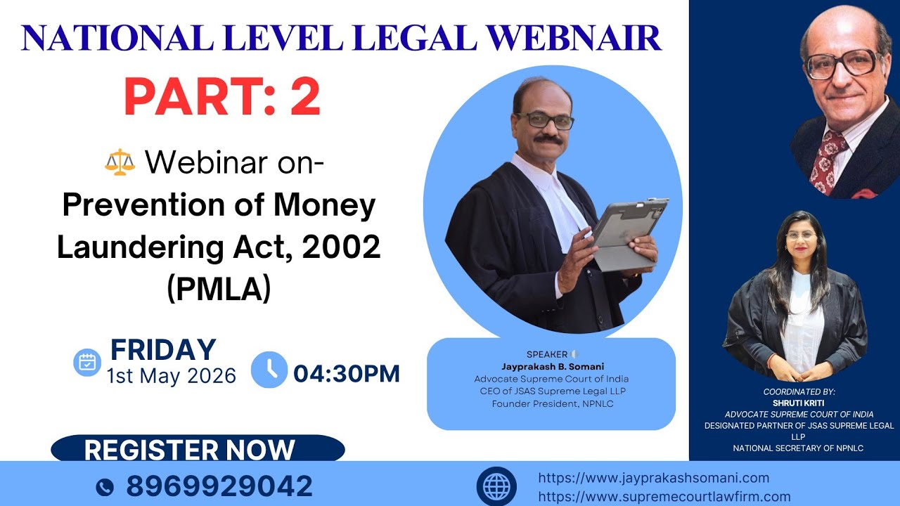 Prevention of Money Laundering Act, 2002 (PMLA) (Part 2)