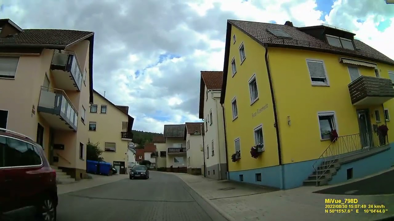 D: Markt Bad Bocklet. Landkreis Bad Kissingen. Rundfahrt durch die Ortsmitte. August 2022