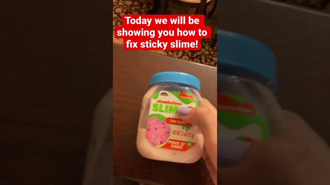 How to fix sticky slime without detergent!