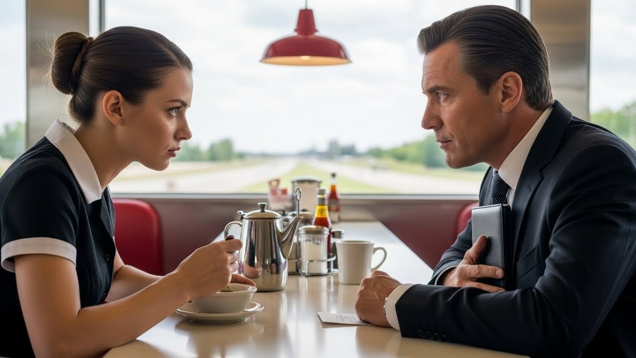 Small Town Waitress Hides a Deadly Secret — Until a Mysterious Billionaire Shows Up at Her Diner