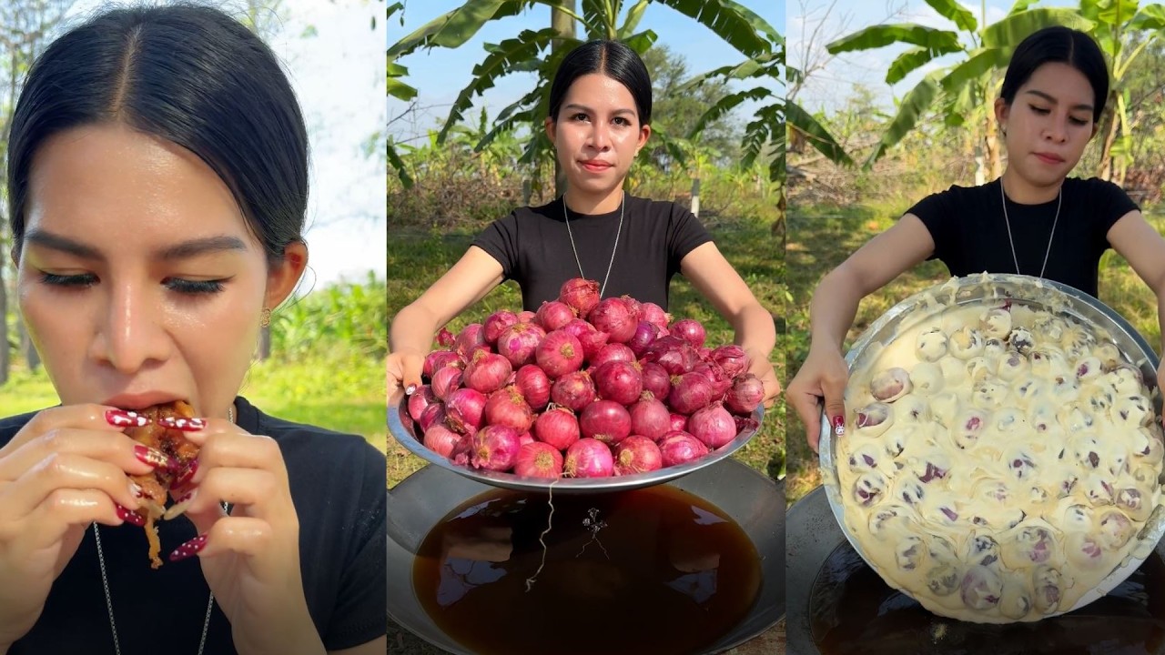 Amazing cooking deep fried red onion recipe