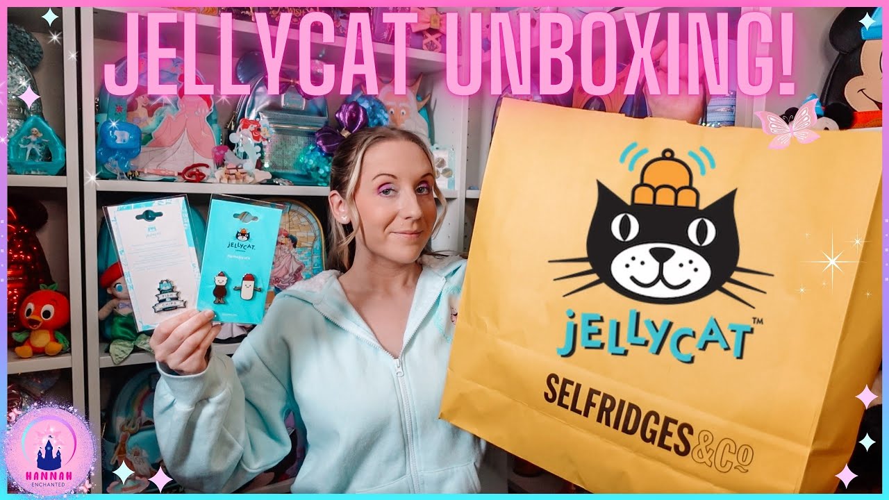 Jellycat London Unboxing Haul Vlog New Dragon Patchwork Bunny Fish & Chip Pins Smudge Bear Backpack