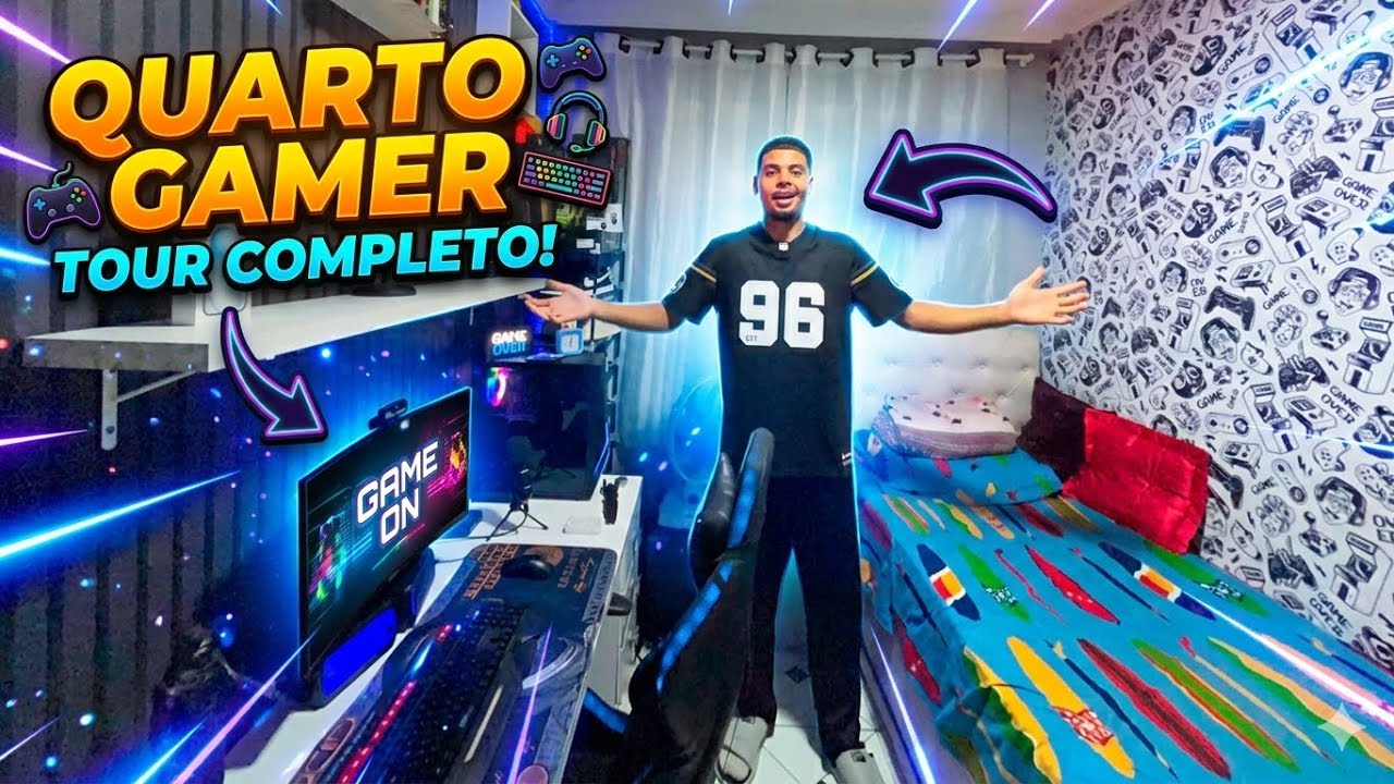 ￼ FINALMENTE TOUR PELO MEU QUARTO GAMER#pcgamer #foryou #gamer #pc #setup #tour #quartogamer #viral 
