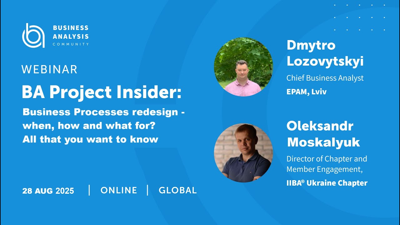 BA Project Insider: Business Processes redesign - when, how and what for? All that you want to know
