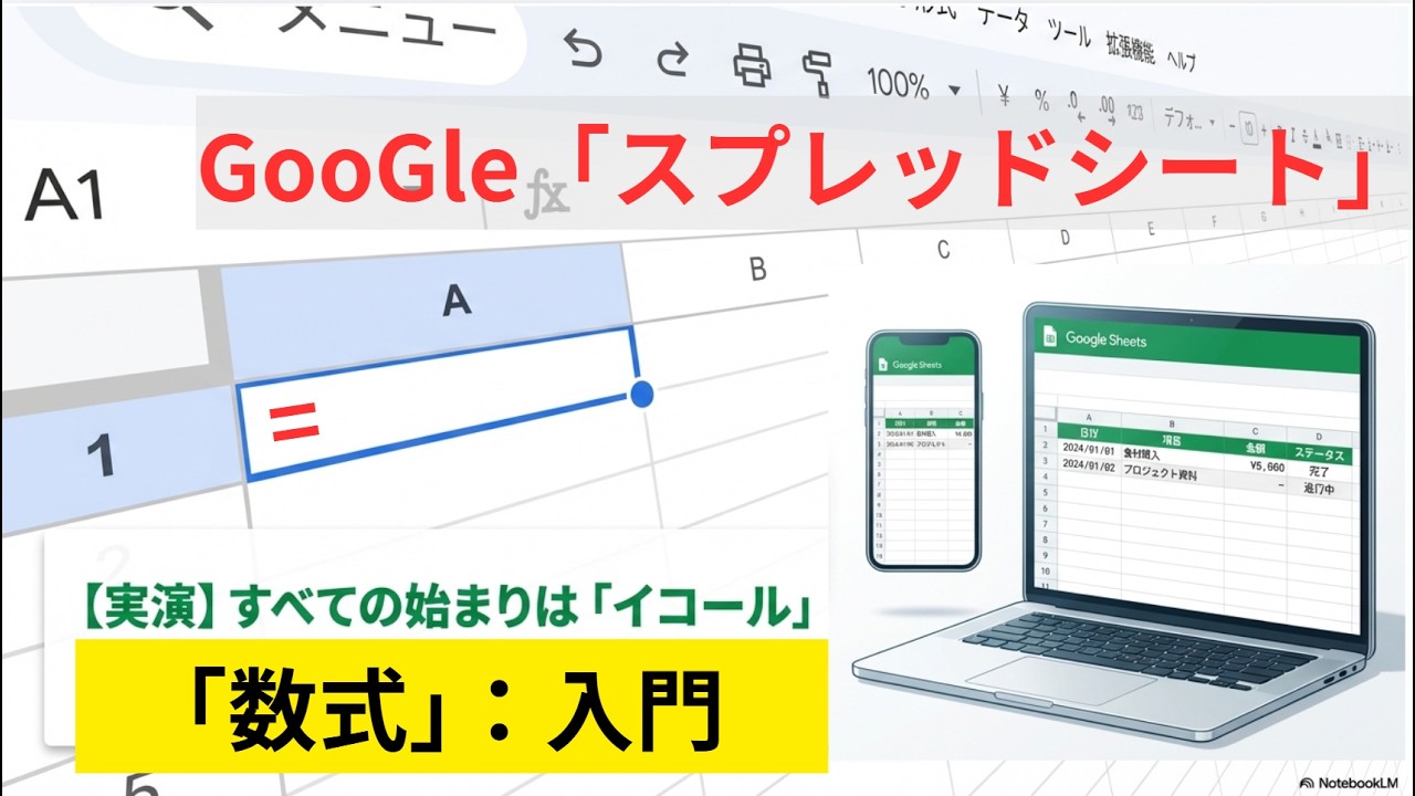 【作業時短】Googleスプレッドシート#数式超入門 #表計算 #google #時短術