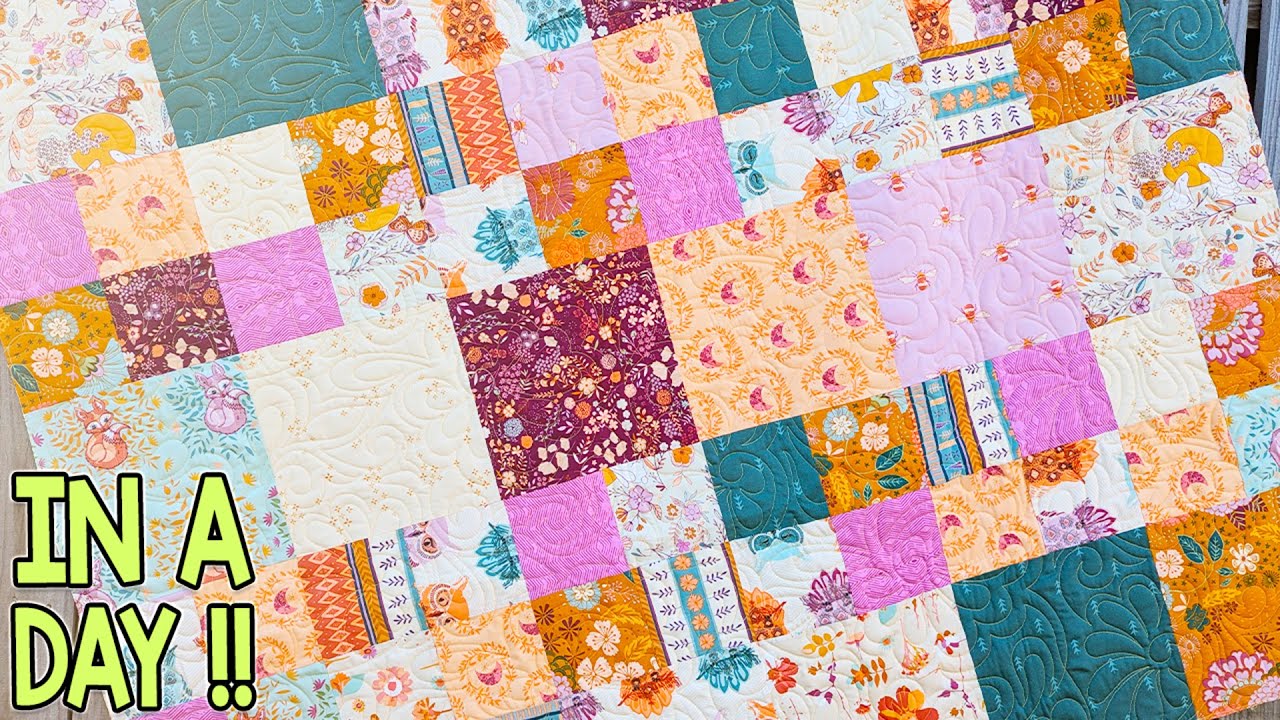 Scrappy Fable | Fastest Quilt Pattern | Beginner Throw Size Quilt Pattern | Scrappy Quilts | Free