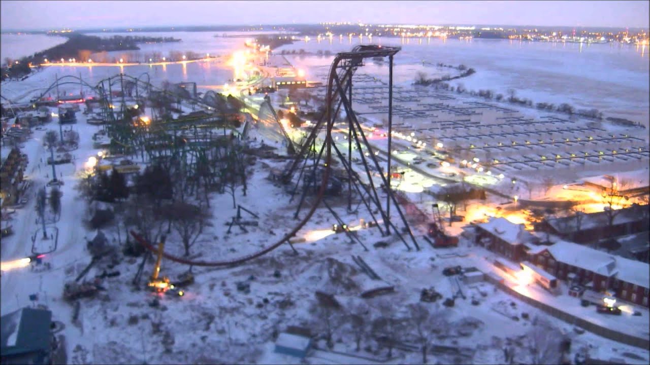 Cedar Point 2016: Valravn Construction Time Lapse - Track Complete