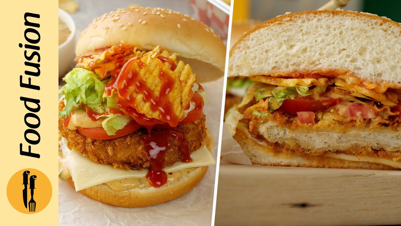 Crunch Burger Recipe By Food Fusion