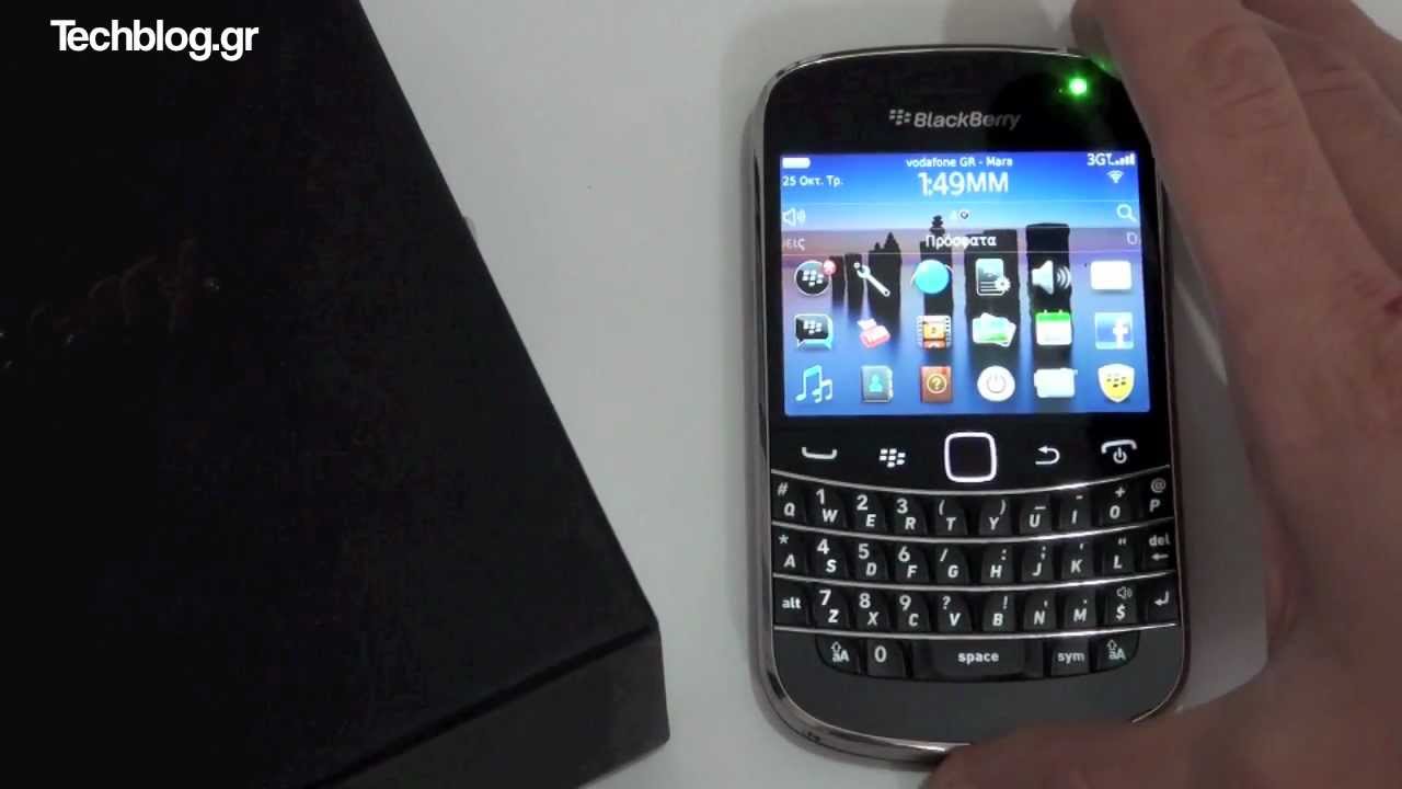 BlackBerry Bold 9900 hands-on 1/2 (Greek)