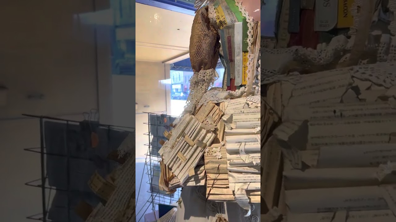 Recycled wearable art, book dress