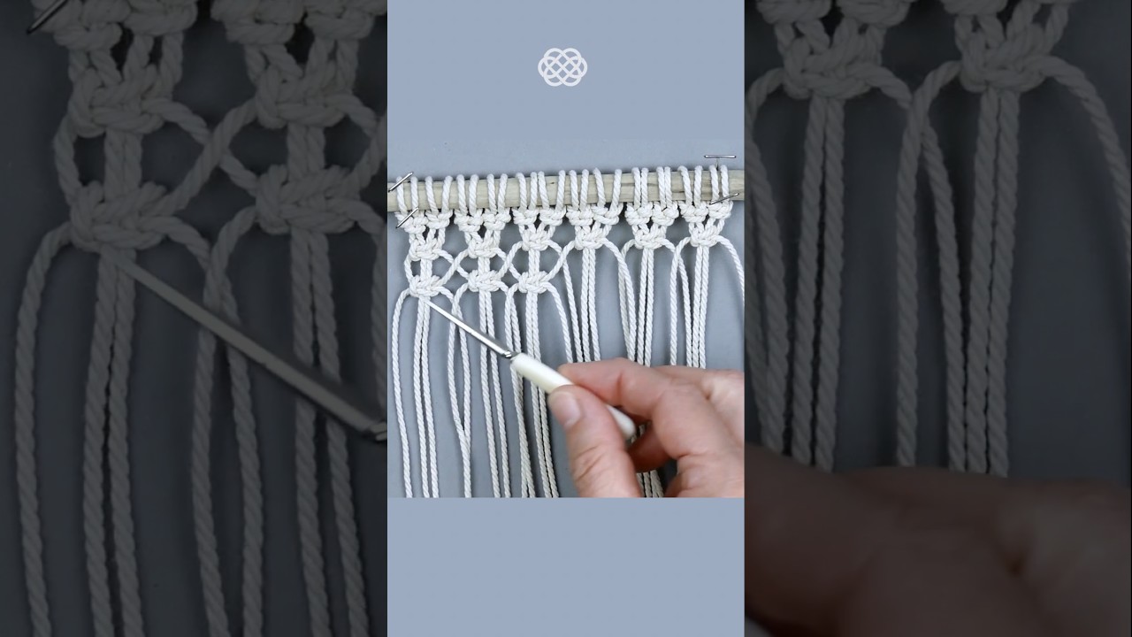 Macrame Pattern: Criss-Cross Treasure Mesh #macrame