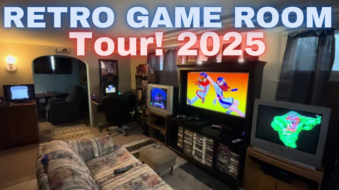 Тур по ретро-игровой комнате 2025 — НОВИНКА! #RetroGaming #GameRoomTour #VintageGaming #ClassicCo...